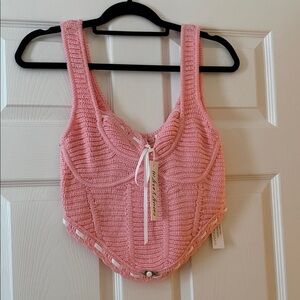 For Love And Lemons Blush Knit Top